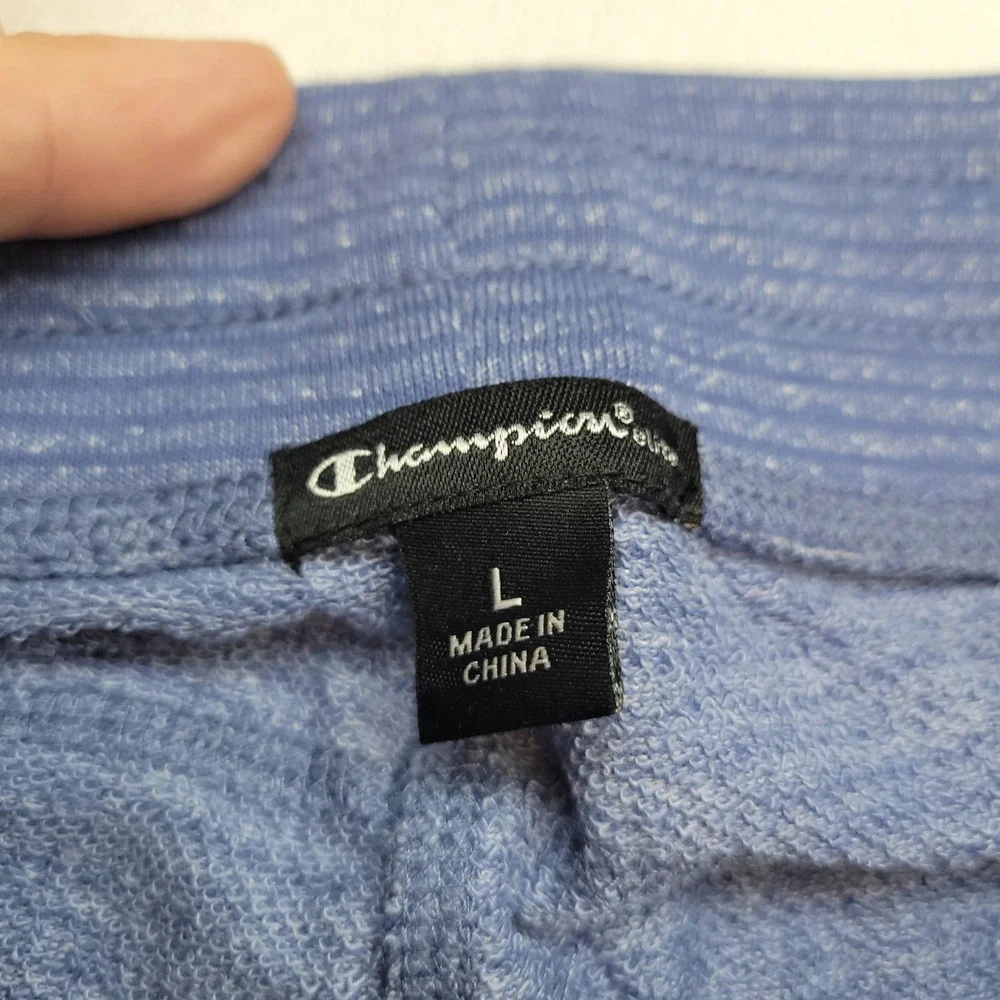 Champion Elite Hoodie Jogger Set Womens XL/L Blue Space Dye Lounge Activewear